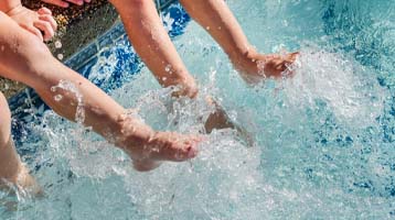Kids swimming